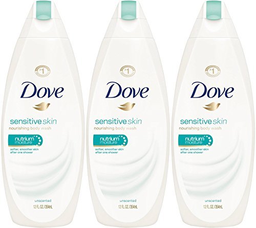 Dove Sensitive Skin Nourishing Body Wash, 12 Fluid Ounce (Pack of 3)