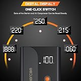 Car Jump Starter with Air Compressor,1000A 10400mAh Portable Car Battery Charger with 150PSI Tire Inflator(5L Gas and 3L Diesel Engines) 12V Emergency Auto Battery Booster Pack with Smart USB Port - 4