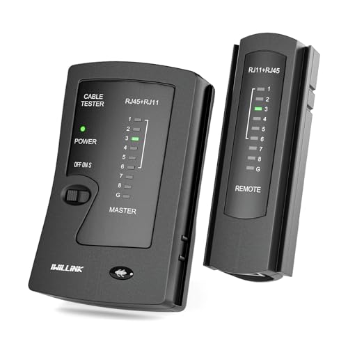 iwillink RJ45 Network Cable Tester - Ethernet Tester PoE for Cat5/6/7 Cable & RJ11/RJ12 Phone Cable (Battery Not Included)