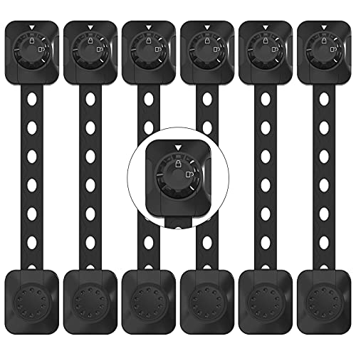 YTOOK Set Di 2 Serrature A Codice Per Frigorifero, Con Adesivo, Protezione Bambini, Per Porte E Cassetti, Nero, Resistenti Fino A 100kg - 3
