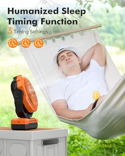 12000mAh-Camping-Fan-9-Inch-Detachable-Rechargeable-Battery-Operated-Fan-with-Light-Hook-for-Tent-Outdoor-USB-Table-Fan-with-4-Speeds-for-Picnic-BBQ-Fishing-Travel-Gifts-for-MenWomenDad
