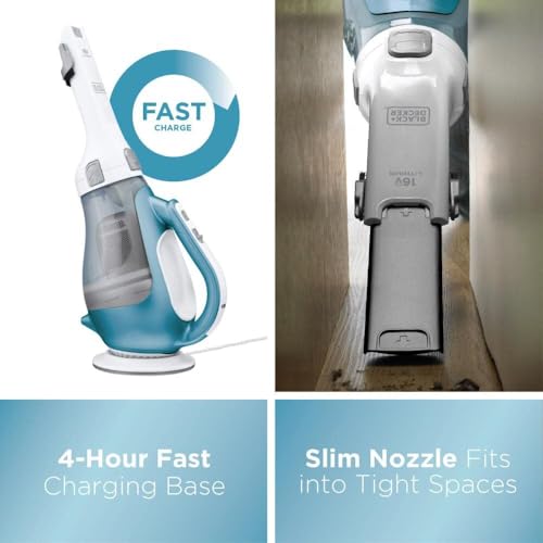 BLACK+DECKER dustbuster AdvancedClean Cordless Handheld Vacuum, Compact Home and Car Vacuum with Crevice Tool (CHV1410L)