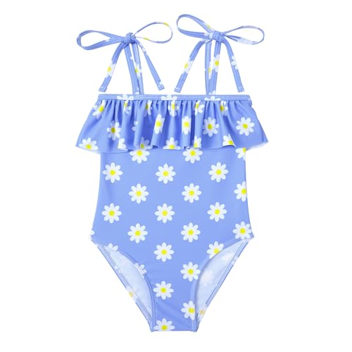 Zando Girls One Piece Bathing Suits Toddler Kids Swimsuits Mermaid Beach Swimwear for Baby Girl 2-8 Years Gifts