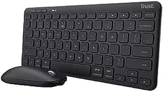 Trust Lyra Pack Clavier et Souris sans Fil Bluetooth, AZERTY Français