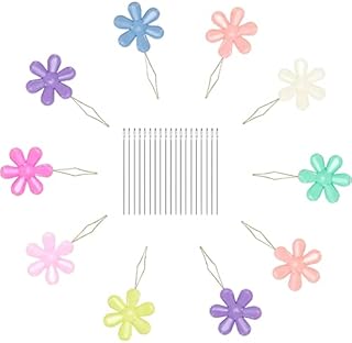 Sewing Needle Threaders with 30pcs Quilting Needles, 10pcs Plastic Simple Needle Threaders Hand Sewing, Needle Threader Plastic Kit for Hand Sewing Cross Stitch Mending Clothes