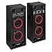 Fenton SPK-208 Bluetooth Active Party Speaker Set, Pair of 2x8 800W Home Audio Speakers with Built-In Amplifier, Ideal for Home Parties, DJ Practice and Events