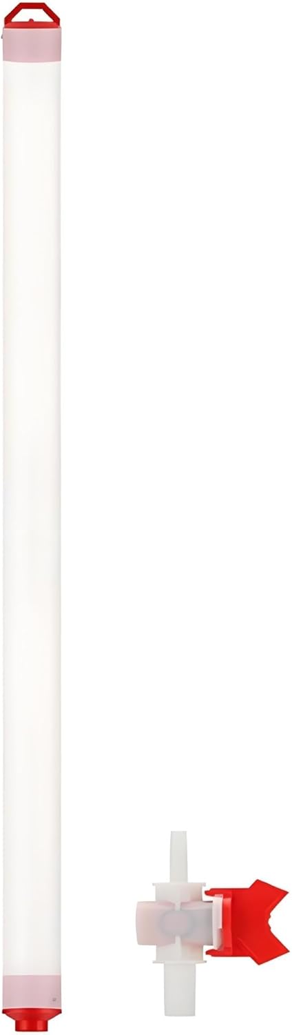 Clear PE Liquid Samplers 1L Water Sample Bottle Kit with Gravity Water Stopper Ball & Valve(9 Pieces)