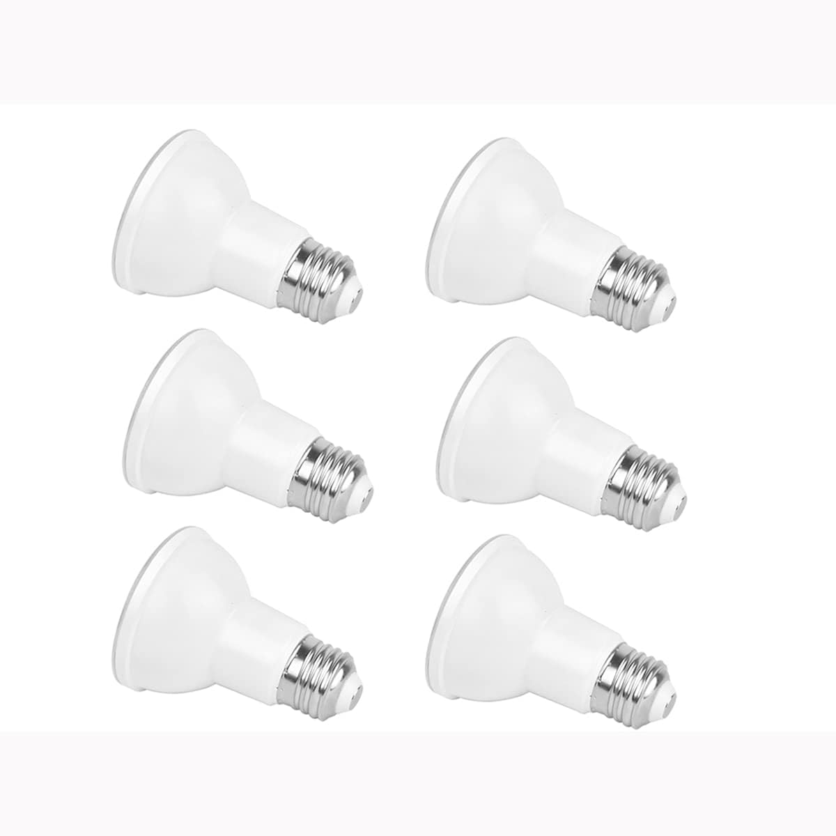 6-Pack Warm White PAR20 LED Bulb,7W (50-Watt),Dimmable,3000K,550LM,40° Beam Angle,UL-Listed and Energy Star Approved