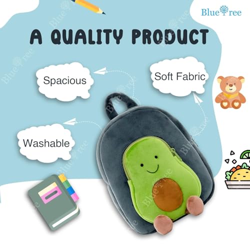 Image of blue tree Cute Kids Backpack Toddler Bag Plush Animal Cartoon Mini Travel Bag for Baby Girl Boy 1-6 Years, Ideal for Gifting for Kids
