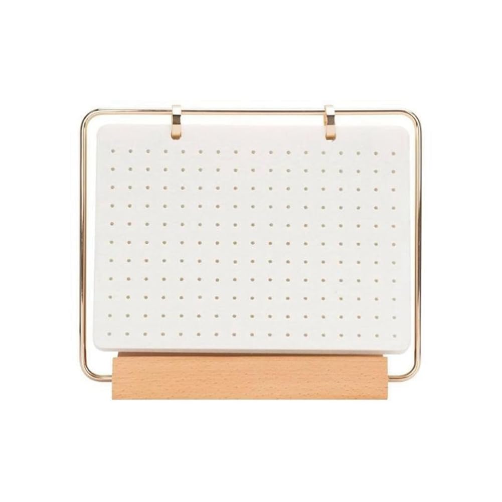 Support de broche en bois avec pages d'épingles en émail de magasin et maison