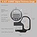 Neoteck Digital Thickness Gauge 0.5inch/12.7mm,0.0005inch/0.01mm LCD Display with Inch/MM Conversion One-Hand Quick Press Thickness Measuring Tool for Measuring Leather Paper Fabric Film etc.-Silver
