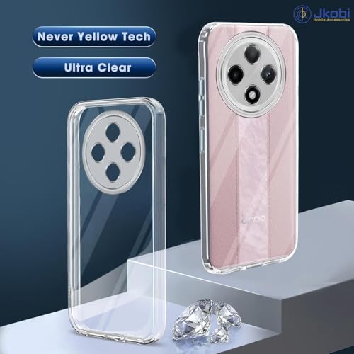Image of Jkobi Back Case Cover for Oppo F27 Pro | Oppo F27 Pro Plus (Silicone Clear Shockproof Case with Camera Protection | Flexible and Soft | Transparent)