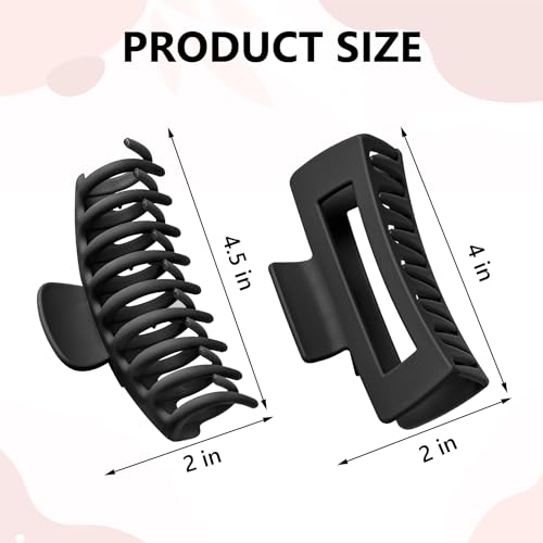 PACTIV 2 peças de clipes de cabelo pretos para mulheres - pacote variado - desenhos franceses fortes