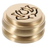 Cabilock 1 Satz Lotus Weihrauch Siegel Weihrauchbrenner Weihrauchbrennerhaus Citronella-Räucherstäbchen Raumduft inneneinrichtung Art Decor Räuchergefäß Vintage Aromabrenner Messing Golden