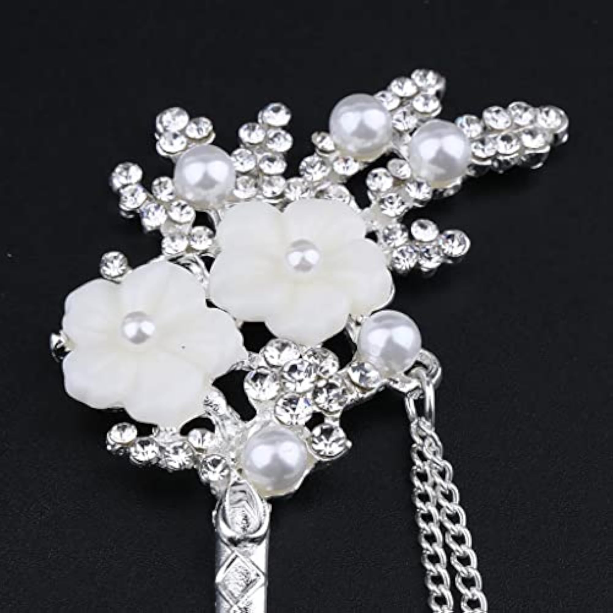 4xChinese Hair Stick Chopstick Dangle Hairpin Set