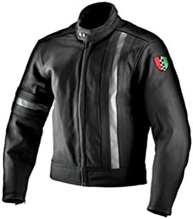 Corazzo Men's 5.0 Leather Jacket (Black, Small)