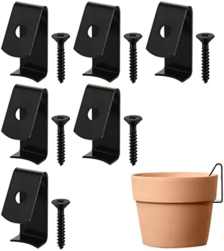 Cosmos Pack of 6 Flower Pot Clips Terracotta Pots Hangers Iron Po...