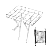 Fahrradkorbträger – 32,5 x 23,5 cm, robuster Ständer mit verstellbaren Streben, Edelstahl: Schrauben, Fahrradkorb, Gepäckträger, für Touren, Pendeln, Reisen, Outdoor, Berg, Straße, Einkaufstasche