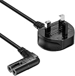 3M Long Power Cord Compatible for JBL PartyBox 100 110 200 300 310 710 1000 Portable Speaker Replacement, Wireless Soundbar Power Cord,90 Degree Angled 18AWG 2-Prong to L-Shaped C7 Power Cable