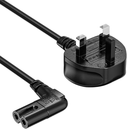 3M Long Power Cord Compatible for JBL PartyBox 100 110 200 300 310 710 1000 Portable Speaker Replacement, Wireless Soundbar Power Cord, 90 Degree Angled 18AWG 2-Prong to L-Shaped C7 Power Cable