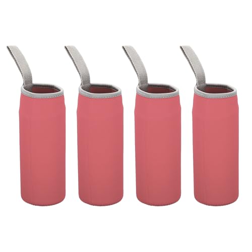 Funda de neopreno para botella de agua de 65x180 mm PATIKIL roja pack de 4 un