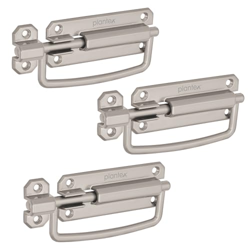 Image of Plantex Door Stopper /5 Inch Baby Latch Kadi /Door Latch for Bathroom /Door Lock for Home /Office Doors - Pack of 3 (Matt)