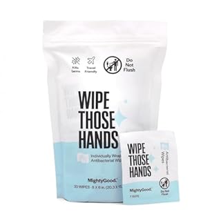 Wipe Those Hands On-The-Go Sanitizing Wipes -1 Pack of 30 Individually Wrapped Wipes - Alcohol & Fragrance-Free - Kills Germs Fast - Travel Friendly