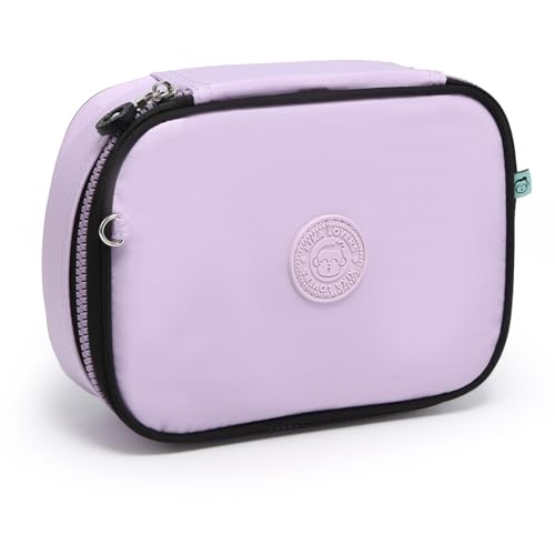 Estojo Escolar Box Organizador Kika Quadrado Grande Feminino (Lilas)