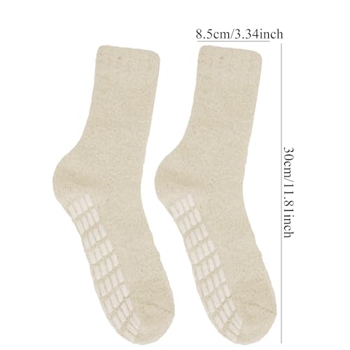 Image of Dohia Womens Fuzzy Socks Soft Fluffy Slipper Socks Microfiber Cozy Warm Home Sleeping Winter Socks D1-CSSMW
