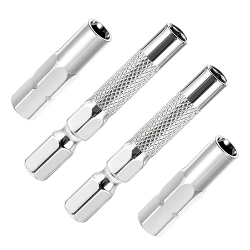 4 Pcs Hex Bit Holder, Impact Driver Socket Adapter, Hex to 1/4 Drive Adapter, Drill Bit Adapter for Quick Bit Change, Sockets, Screwdriver Converter