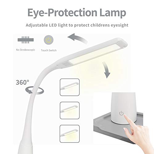 Gowxil Kids Functional Desk And Chair Set, Height Adjustable Children School Study Desk With Tilt Desktop, Bookstand, Led Light, Metal Hook And Storage Drawer For Boys Girls #TOP2