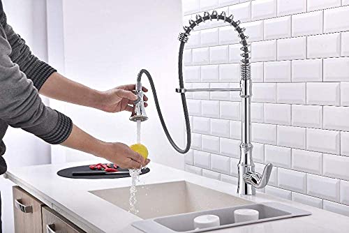 Grifo mezclador de cocina extraíble que elimina salpicaduras externas 2