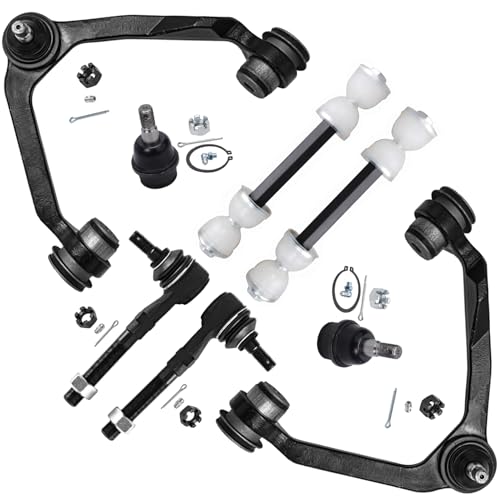 Image of Detroit Axle - 8pc 4WD Front End Kit for Ford Expedition F-150 F-250 Lincoln Navigator, 2 Upper Control Arms with Ball Joints 2 Sway Bars 2 Lower Ball Joints 2 Outer Tie Rods Replacement
