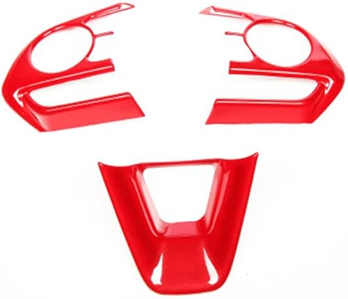 BOYOUS 3 piezas de calcomanías de moldura de volante de acrilonitrilo butadieno estireno, accesorios de automóvil, decoración interior para Toyota