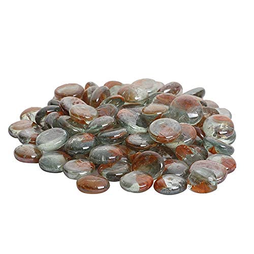 Pebstone Stones For Decoration Glossy Fire Glass Pebbles For Aquarium Fish Tank Vase Filler Home Garden & Landscape, Transparent Orange Leaf (3 Kg); [Glass14-Transparent-Orange-Leaf-3 Kg] (B09PV7Q276) Amazon Price History, Amazon Price Tracker
