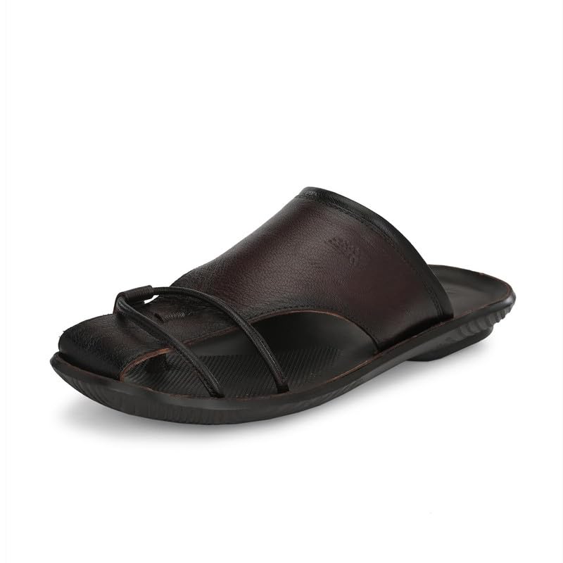 HITZ Mens Brown Leather Casual Slippers - 10 UK (B08G4S9ZRW) Amazon Price History, Amazon Price Tracker