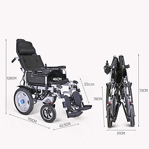 ZXKQ Folding portable electric wheelchair, dualfunction full reclining