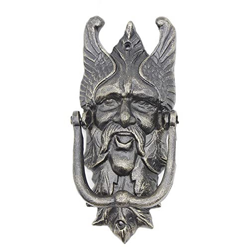 Heurtoir de Porte Heurtoir de porte d'entrée en forme de tête de vieil homme, Heurtoirs de porte de décoration de maison de ferme en fonte vintage avec accessoires pour la maison de porche de cabine Cover