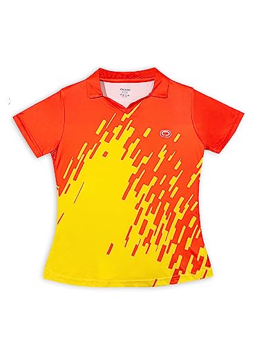 Image of Qiddo Sports Jersey for Girls, Kids Sportswear T-Shirts, Stylish Polo V Neck Half Sleeve Tees for Children