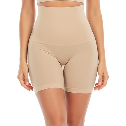 Image of Shoppy Villa High Waist Tummy Control Shapewear Shorts for Women, Seamless Body Shaper Butt Lifter Thigh Slimmer Compression Shorts, Breathable Sculpting Underwear Shapewear for Dresses