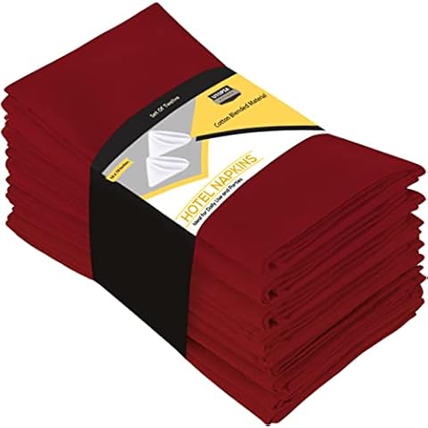 Utopia Kitchen Servilletas de Tela [12 Paquetes, Rojo] thumbnail