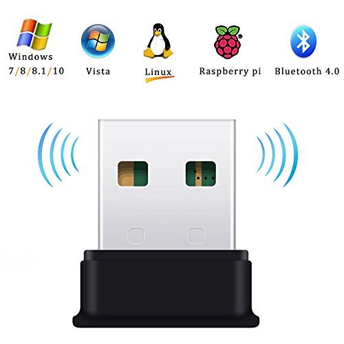 Bluetooth USB Adapter, Bluetooth 4.0 USB Dongle, Low Energy for PC, Wireless Bluetooth
