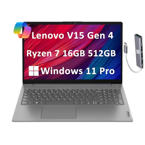 Lenovo V15 Gen 4 (15.6�C���` FHD �A���`�O���A�AAMD Ryzen 7 7730U (Beat i7-1355U)�A16GB RAM�A512GB SSD �r�W�l�X�A�~���^���[�O���[�h�A�e���L�[�A�C�[�T�l�b�g�AIST�n�u�AWin 1