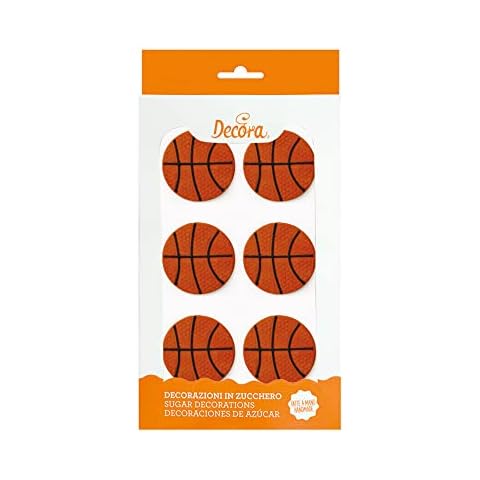 Decora 0500401 6ER-PACK BASKETBÄLLE ZUCKERDEKOR Cover