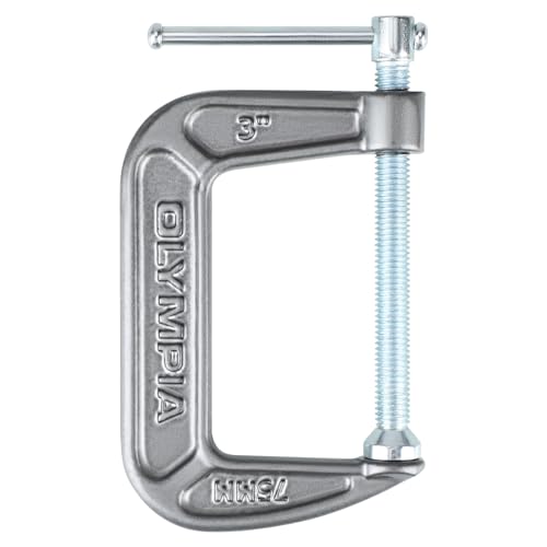 Image of Olympia Tools Heavy Duty Cast Iron C-Clamps with 3-Inch Jaw Opening and 2-Inch Throat, 36 Pack