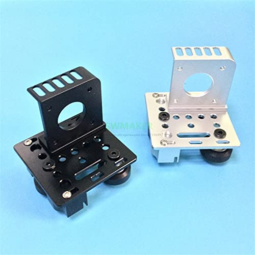 Lysee 3D Printer Parts & Accessories - X-axis Slider Aluminum Plate + Timing Belt Buckle + Wheel +Motor Bracket for Titan Aero Extruder (Mirror Type) - (Color: Black)