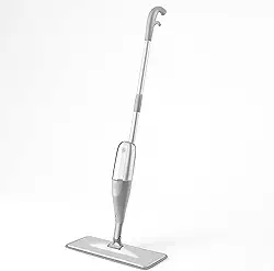 Spray Mop Lavável e Tecido de Microfibra para Limpeza Rápida Cabo Articulado e Extensível Reservatório Plástico para Inserção do Produto de Limpeza Premium (Cinza)