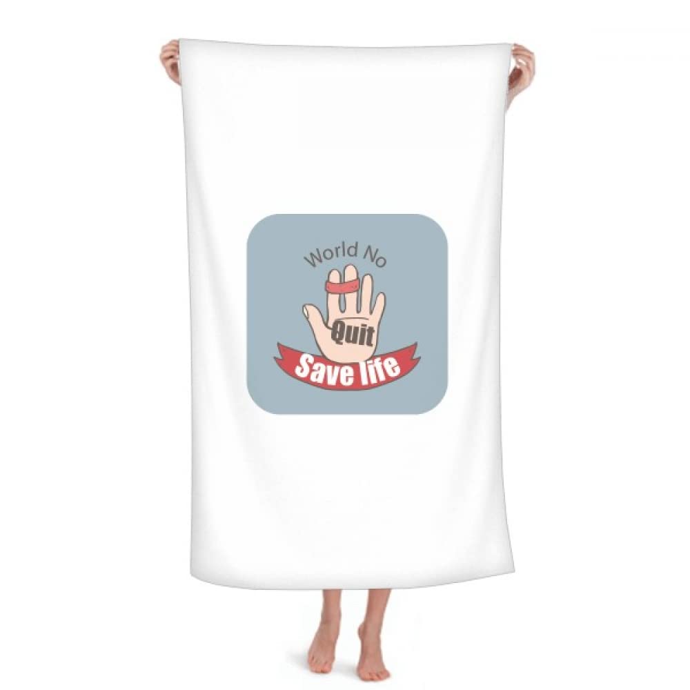 Logo Tie The Index And s Save Life Hand Towel Bath Facecloth Soft Cotton Washcloth