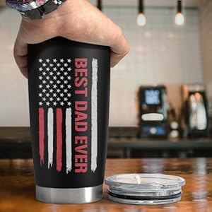 SANDJEST Best Dad Ever 20oz Insulated Tumbler with Lid for Father - Double-wall Insulated Stainless Steel Mug - Coffee Cup for Outdoor Travel Sport Office, Gift for Birthday Father’s Day SANDJEST Best Dad Ever 20oz Insulated Tumbler with Lid for Father Double wall Insulated Stainless Steel Mug Coffee Cup for Outdoor Travel Sport Office Gift for Birthday Fathers Day