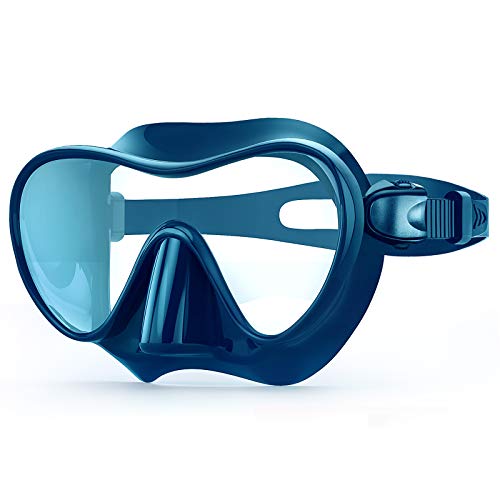 X99 Scuba Mask, 2020 Upgraded Diving Snorkel Frameless Mask Goggles, Anti-Fog Anti-Leak Panoramic Glass for Swimming Diving Snorkeling, Soft Waterproof Silicone Comfortable Adults Youth (Green)